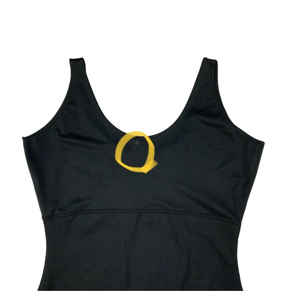 Spanx By Sara Blakely Romper Shapewear Plus 1X Black Sleeveless Scoop Mid Thigh - Picture 6 of 12